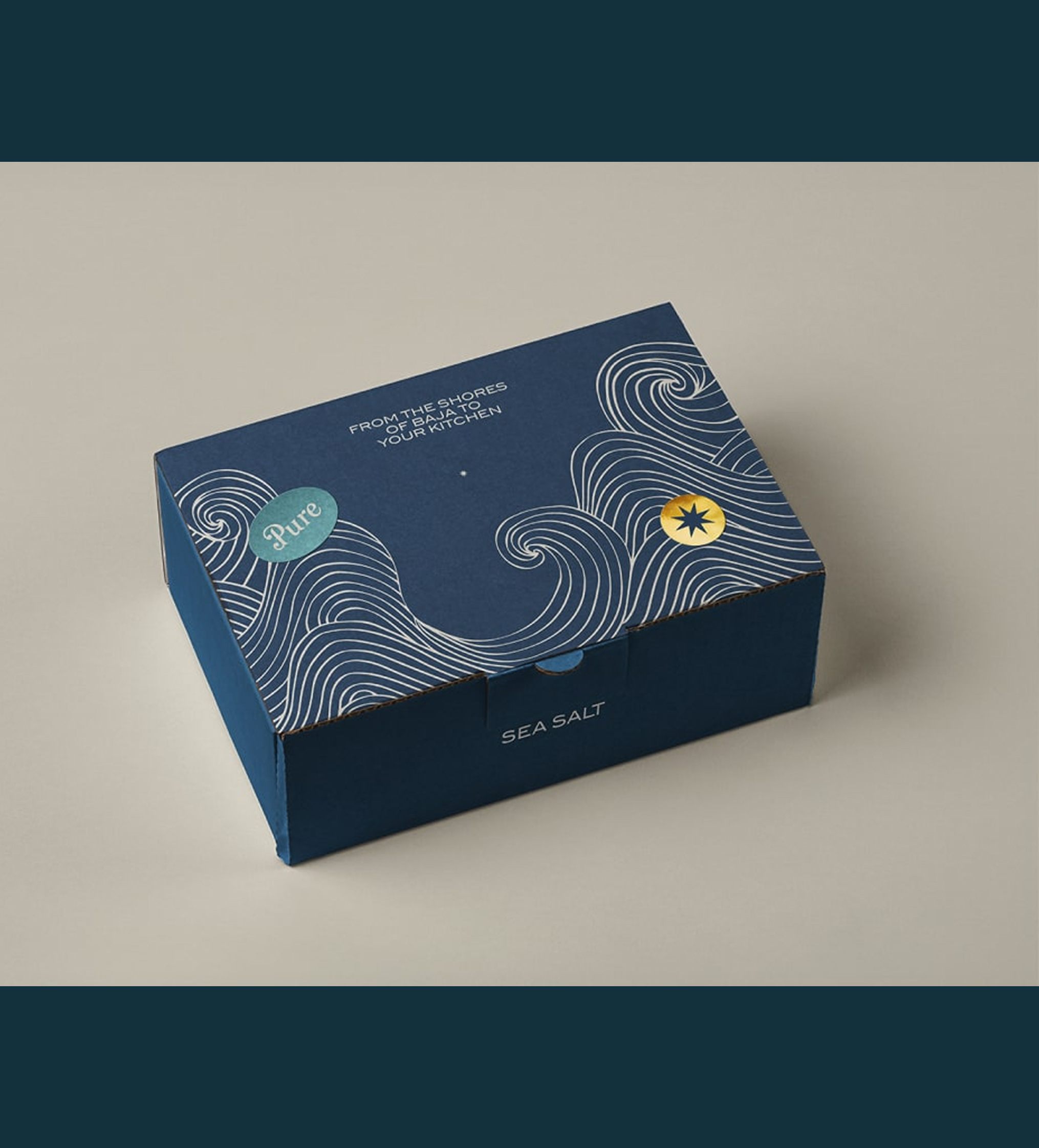 Pure Sea Salt shipping box design